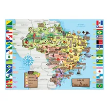 Brasil E Seus Estados Quebra Cabeça Educativo Toyster Foto mini 2