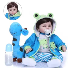 Brastoy BebĂȘ Reborn Menino sapinho Boneca Realista Silicone Boneca 48cm Foto mini 1