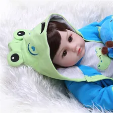 Brastoy BebĂȘ Reborn Menino sapinho Boneca Realista Silicone Boneca 48cm Foto mini 3