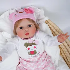 Brastoy Boneca Bebe Reborn Vinil Menina Realista Boneca 48cm corpo de pano Foto mini 2