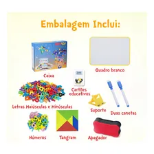 Brastoy Magnéticas Letras Alfabeto Números E Tangrams Educativo Foto mini 3