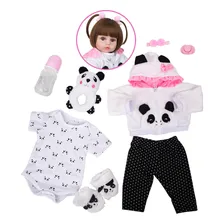 Brastoy Menina BebĂȘ Reborn Boneca Reborn Toda Em Silicone 48cm Foto mini 2