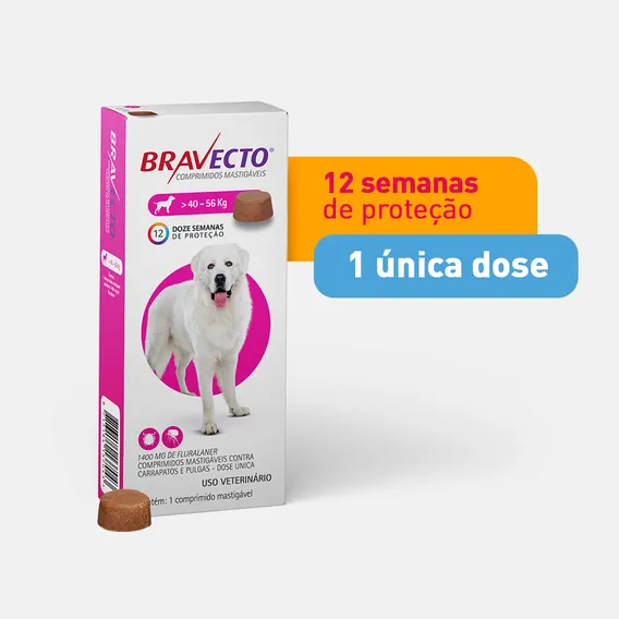 Bravecto Antipulgas E Carrapatos Cães De 40 A 56kg Foto 1