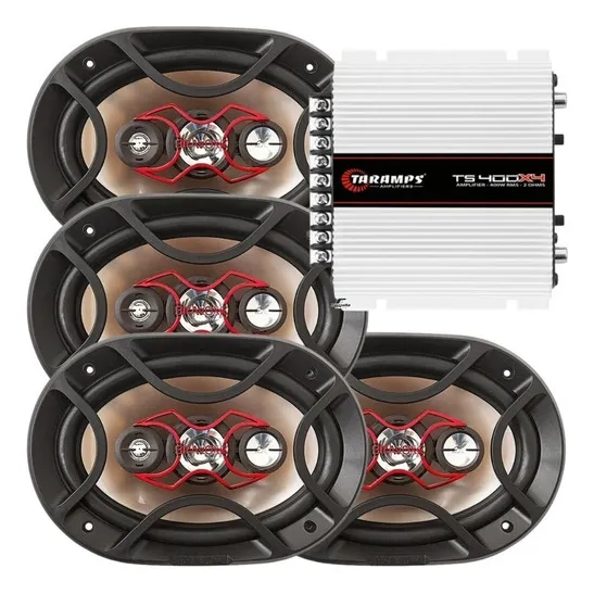 Bravox Kit 02 Par Alto Falantes 6x9 Pol + Taramps Ts400x4 Foto 1