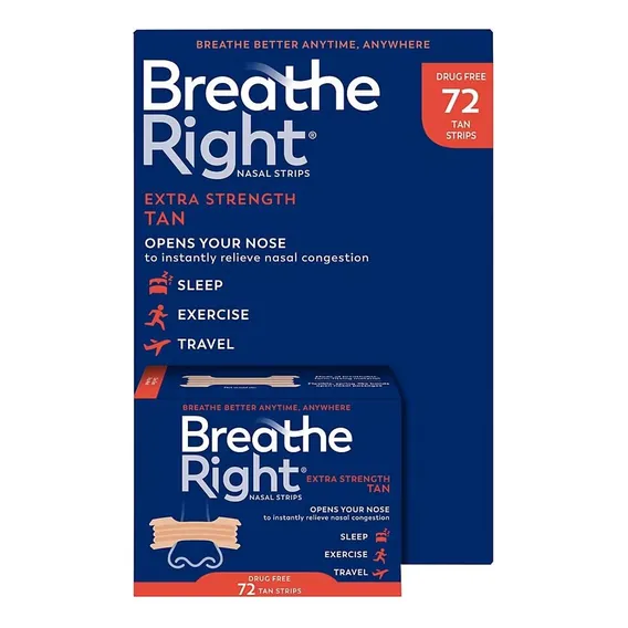 Breathe Right Dilatador Nasal Extra Caixa 72 Tiras Foto 1
