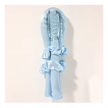 Brewix Curly Halo Cachos Sem Calor Cachos De Seda Para Enrolar O Cabelo Cachos Sem Calor Para Cabelo Curto Cachos Sem Calor Para Cabelo Longo Durante A Noite, Tiara Azul Foto  mini 1