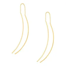 Brinco Agulha Folheado Ouro 18k Rommanel 522319 - ! Cor Dourado Foto  mini 1