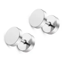 Brinco Alargador Aço Inox Prata 1mm 2mm 3mm 4m 5mm O Par Foto mini 1