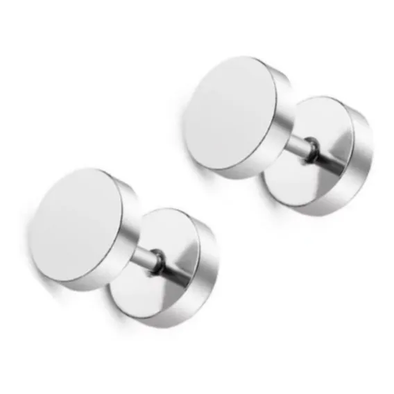 Brinco Alargador Aço Inox Prata 1mm 2mm 3mm 4m 5mm O Par Foto 1