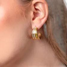 Brinco Argola Banhada A Ouro 18k Foto mini  2