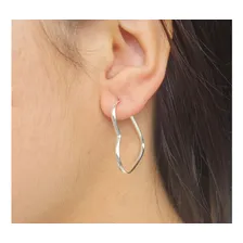 Brinco Argola Coração Pequeno Feminino 3cm Em Prata 925 Foto mini 2