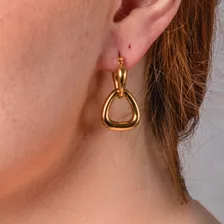 Brinco Argola Dupla Banhado A Ouro 18k Foto mini  2