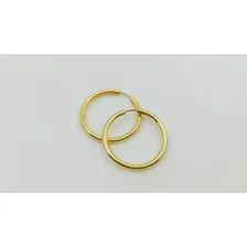 Brinco Argola Fio Redondo 2mm Ouro 18k-750 Foto mini  2