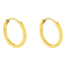 Brinco Argola Ouro 18k 750 Bebê Infantil Antialérgico Foto mini 4