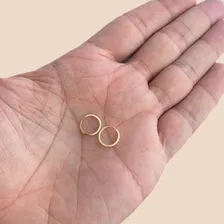 Brinco Argola Ouro 18k 750 Bebê Infantil Antialérgico Foto mini  3