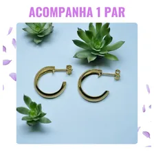 Brinco Argola Pequeno Dourado Gabs Folheados 2cm Foto mini 4