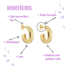 Brinco Argola Pequeno Dourado Gabs Folheados 2cm Foto mini 3