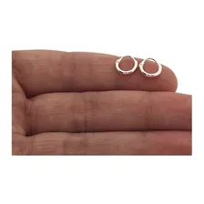 Brinco Argola Prata 925 Masculino Mini Argolinha Fina 8mm Foto mini  3