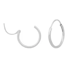 Brinco Argola Prata 925 Masculino Mini Argolinha Fina 8mm Foto  mini 1