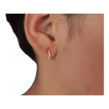 Brinco Argola Prata 925 Masculino Mini Argolinha Fina 8mm Foto mini 4