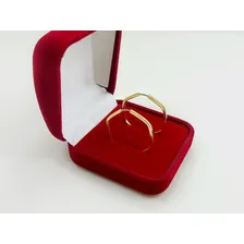 Brinco Argola Sextavada 27mm- Ouro 18k-750 Foto mini 3