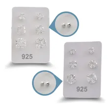 Brinco Argyrion Pratas De Prata 925 Prateado - 2 X Kit Foto mini 2