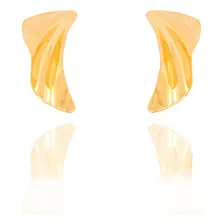 Brinco Banho Ouro 18k Dourado Martelado Pri Acess贸rios Foto mini 1
