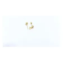Brinco Bola 4mm Em Ouro 18k Recém Nascido Cor Dourado Foto mini  3