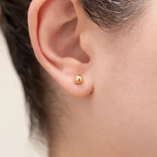 Brinco Bola 5mm Em Ouro 18k Foto mini  2