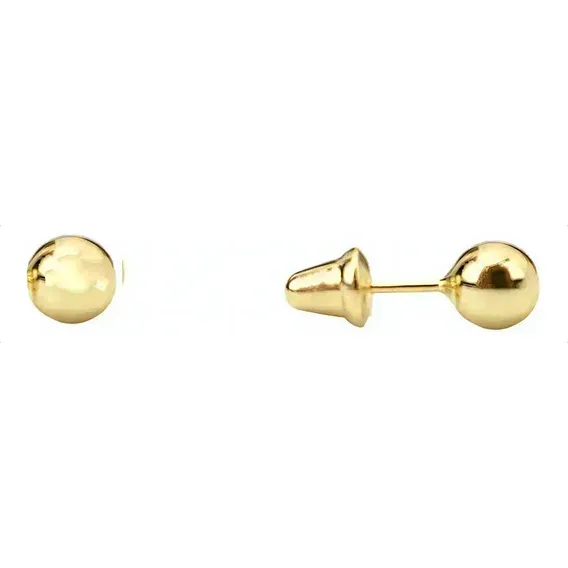 Brinco Bola Baby 3mm Em Ouro 18k Foto 1