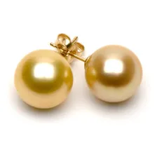 Brinco Bola Dourado 10mm Banhado Ouro Semijoia Feminino Foto mini 1