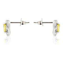 Brinco Citrino Em Prata 7mm - Delicado E Moderno Foto mini 2