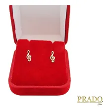 Brinco Clave De Sol Em Ouro 18k Segundo Furo Infantil Cor Amarelo Foto mini 3