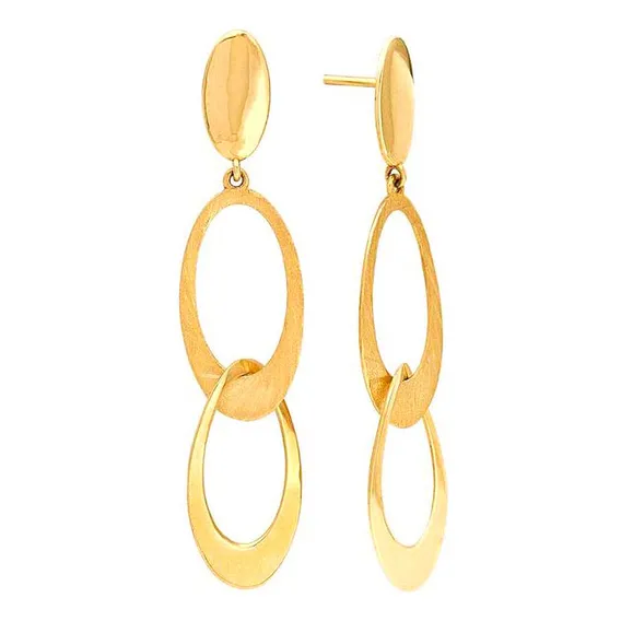 Brinco Com Elos Em Ouro 18k Foto 1