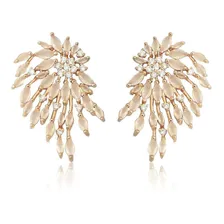 Brinco Com Pedras E Strass Em Ouro Rosé Foto mini 1
