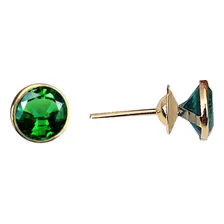 Brinco Com Zircônia 5mm Em Ouro 18k Foto  mini 1