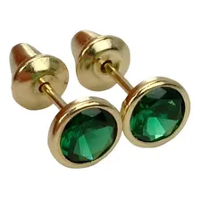 Brinco Com Zircônia 5mm Em Ouro 18k Foto mini  3