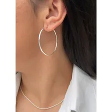 Brinco Feminino Argola De Prata Pura 925 Elegante Foto mini 4