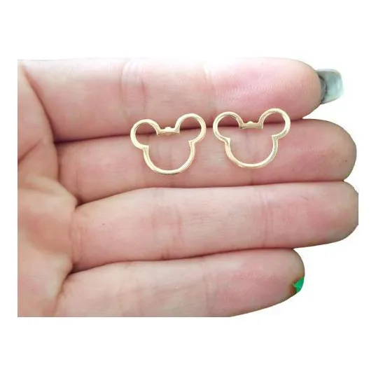 Brinco Feminino Mickey Banhado A Ouro 18k Foto 1