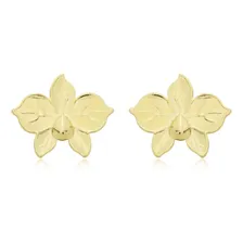 Brinco Flor Petalas Banhado A Ouro 18k Foto mini 1