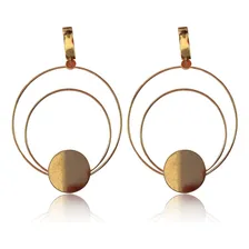 Brinco Folheado A Ouro 18k Semi Joia Br1833c Foto mini 1