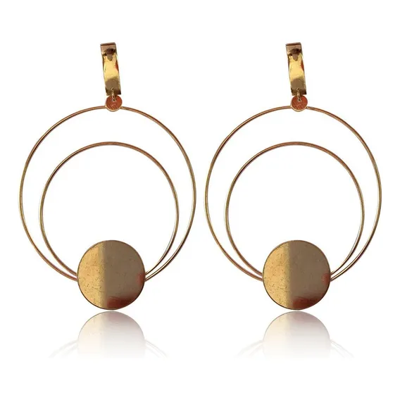 Brinco Folheado A Ouro 18k Semi Joia Br1833c Foto 1