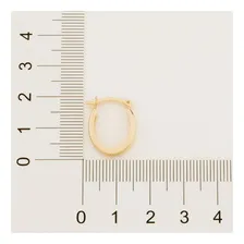 Brinco Folheado Ouro Argola Oval Rommanel 520902 Foto mini  3