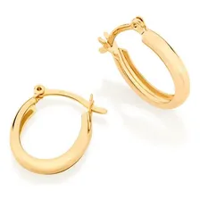Brinco Folheado Ouro Argola Oval Rommanel 520902 Foto mini  2