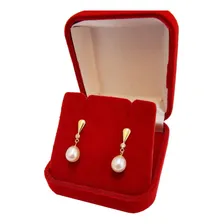 Brinco Gota Com Pérola E Zircônia Em Ouro 18k Foto mini  3