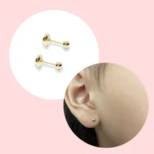 Brinco Infantil Baby Ouro 18k Criança Bolinha Antialérgico Foto mini 4
