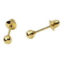 Brinco Infantil Baby Ouro 18k Criança Bolinha Antialérgico Foto mini 2