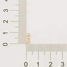 Brinco Infantil Folheado A Ouro 18k Cristais Rommanel 520248 Foto mini 3