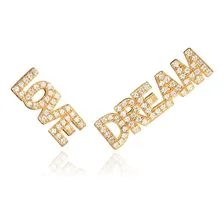 Brinco Love Dream Com Banho Ouro Amarelo Com Zirc么nia Foto mini 1