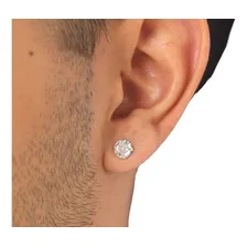 Brinco Masculino 7mm Com Zirc么nias Brilhante De Prata 925 Foto mini 4